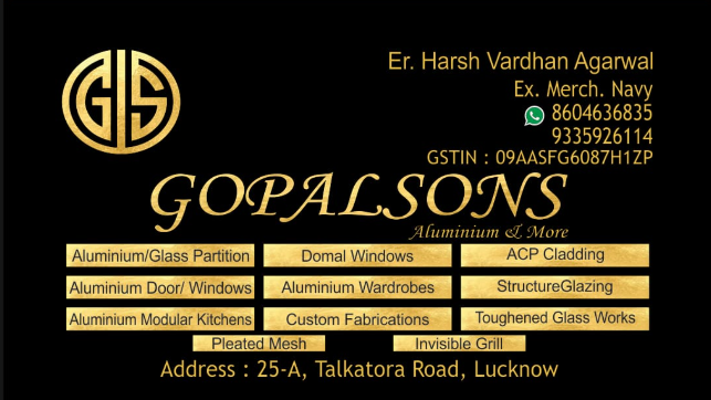 Gopalsons Aluminium Fabrication Workshop and Yard, Talkatora Road